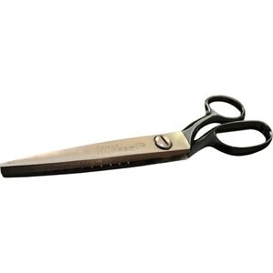 Deluxe Kleencut Pinking Shears Vintage Made in USA Black 7.5 Sewing Scissors